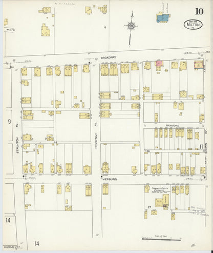 Sanborn Fire Insurance Map from Milton, Northumberland County, Pennsylvania (1913), Sheet #0010 - Complete Map Set gallery image, historic Sanborn map, vintage wall art, Pennsylvania Pennsylvania