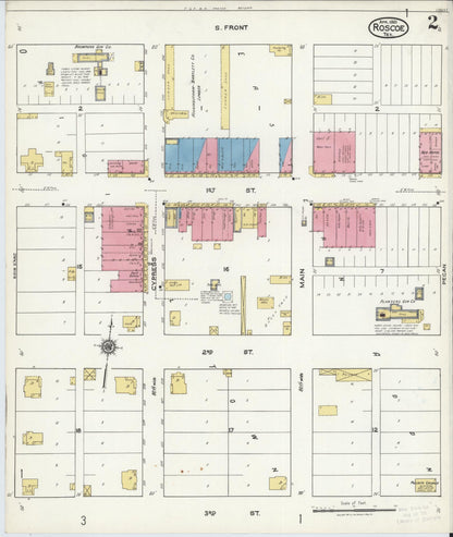 Sanborn Fire Insurance Map from Roscoe, Nolan County, Texas (1921), Sheet #0002 - Complete Map Set gallery image, historic Sanborn map, vintage wall art, Texas Texas