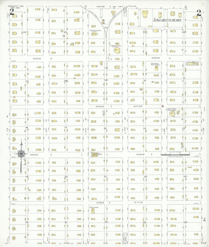 Sanborn Fire Insurance Map from Crossett, Ashley County, Arkansas (1943), Sheet #0002 - Complete Map Set gallery image, historic Sanborn map, vintage wall art, Arkansas Arkansas