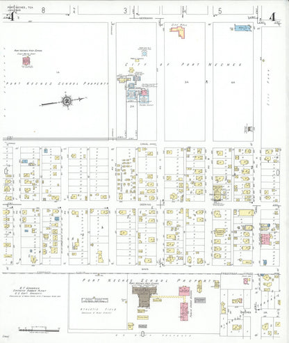 Sanborn Fire Insurance Map from Port Neches, Jefferson County, Texas (1949), Sheet #0004 - Complete Map Set gallery image, historic Sanborn map, vintage wall art, Texas Texas