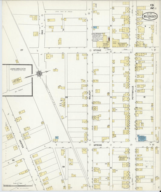 Sanborn Fire Insurance Map from Wiconisco, Dauphin County, Pennsylvania (1911), Sheet #0002 - Historic Sanborn Fire Insurance Map Print, vintage old map wall art, antique decor, genealogy gift, Pennsylvania Pennsylvania map