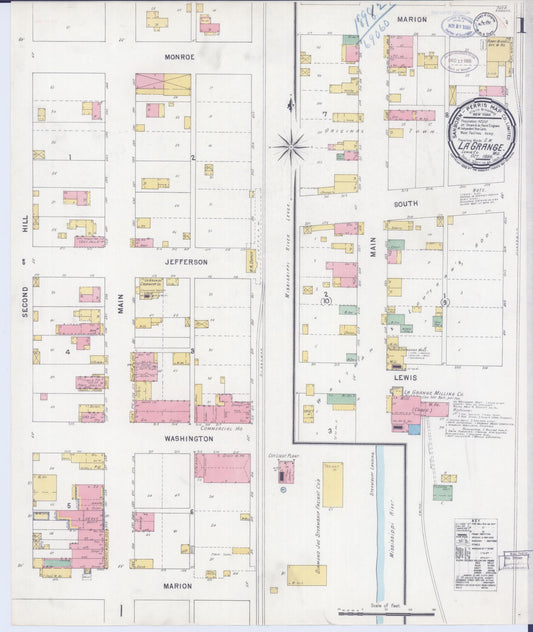 Sanborn Fire Insurance Map from La Grange, Lewis County, Missouri (1898), Sheet #0001 - Complete Map Set gallery image, historic Sanborn map, vintage wall art, Missouri Missouri