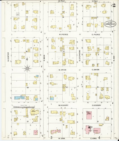 Sanborn Fire Insurance Map from Iowa Falls, Hardin County, Iowa (1897), Sheet #0002 - Historic Sanborn Fire Insurance Map Print
