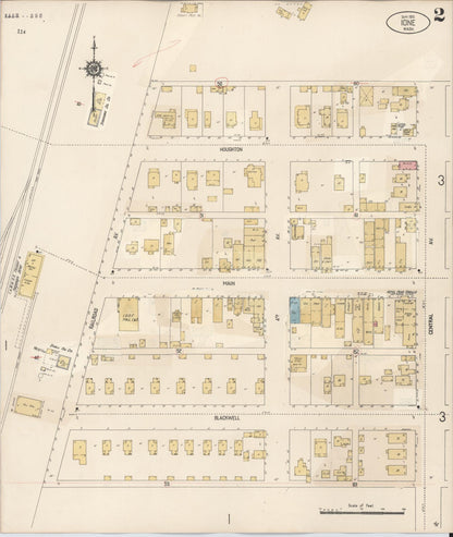 Sanborn Fire Insurance Map from Ione, Pend Oreille County, Washington (1932), Sheet #0002 - Complete Map Set gallery image, historic Sanborn map, vintage wall art, Washington Washington