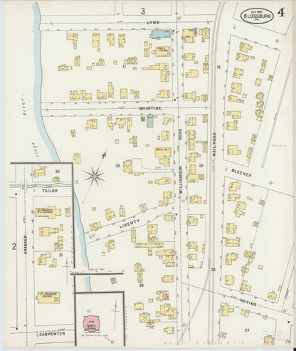 Sanborn Fire Insurance Map from Blossburg, Tioga County, Pennsylvania (1897), Sheet #0004 - Complete Map Set gallery image, historic Sanborn map, vintage wall art, Pennsylvania Pennsylvania