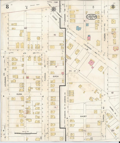 Sanborn Fire Insurance Map from Chester, Hancock County, West Virginia (1942), Sheet #0008 - Complete Map Set gallery image, historic Sanborn map, vintage wall art, West Virginia West Virginia