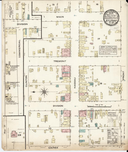 Sanborn Fire Insurance Map from Stuart, Guthrie and Adair Counties, Iowa (1883), Sheet #0001 - Historic Sanborn Fire Insurance Map Print, vintage old map wall art
