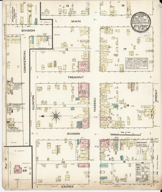 Sanborn Fire Insurance Map from Stuart, Guthrie and Adair Counties, Iowa (1883), Sheet #0001 - Historic Sanborn Fire Insurance Map Print, vintage old map wall art