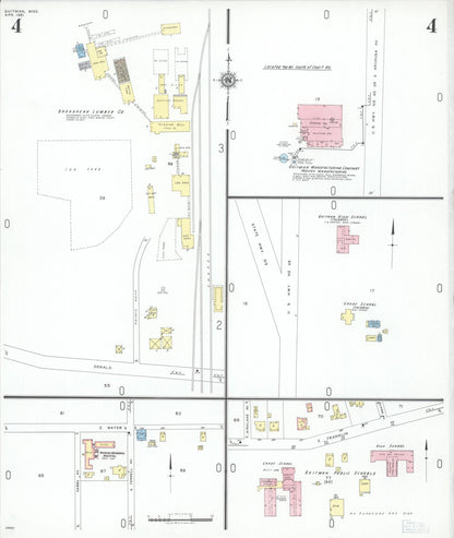 Sanborn Fire Insurance Map from Quitman, Clarke County, Mississippi (1951), Sheet #0004 - Complete Map Set gallery image, historic Sanborn map, vintage wall art, Mississippi Mississippi