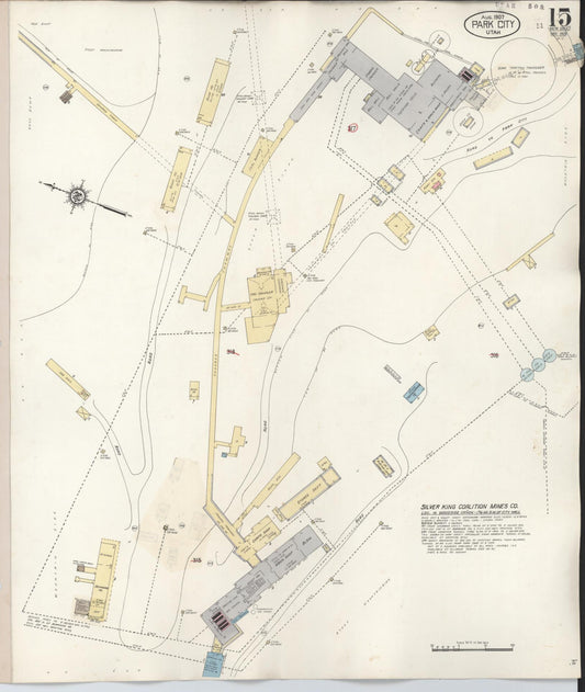 Sanborn Fire Insurance Map from Park City, Summit County, Utah (1940), Sheet #0015 - Historic Sanborn Fire Insurance Map Print, vintage old map wall art, antique decor, genealogy gift, Utah Utah map