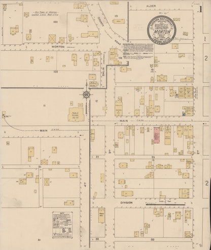 Sanborn Fire Insurance Map from Morton, Lewis County, Washington (1914), Sheet #0001 - Complete Map Set gallery image, historic Sanborn map, vintage wall art, Washington Washington