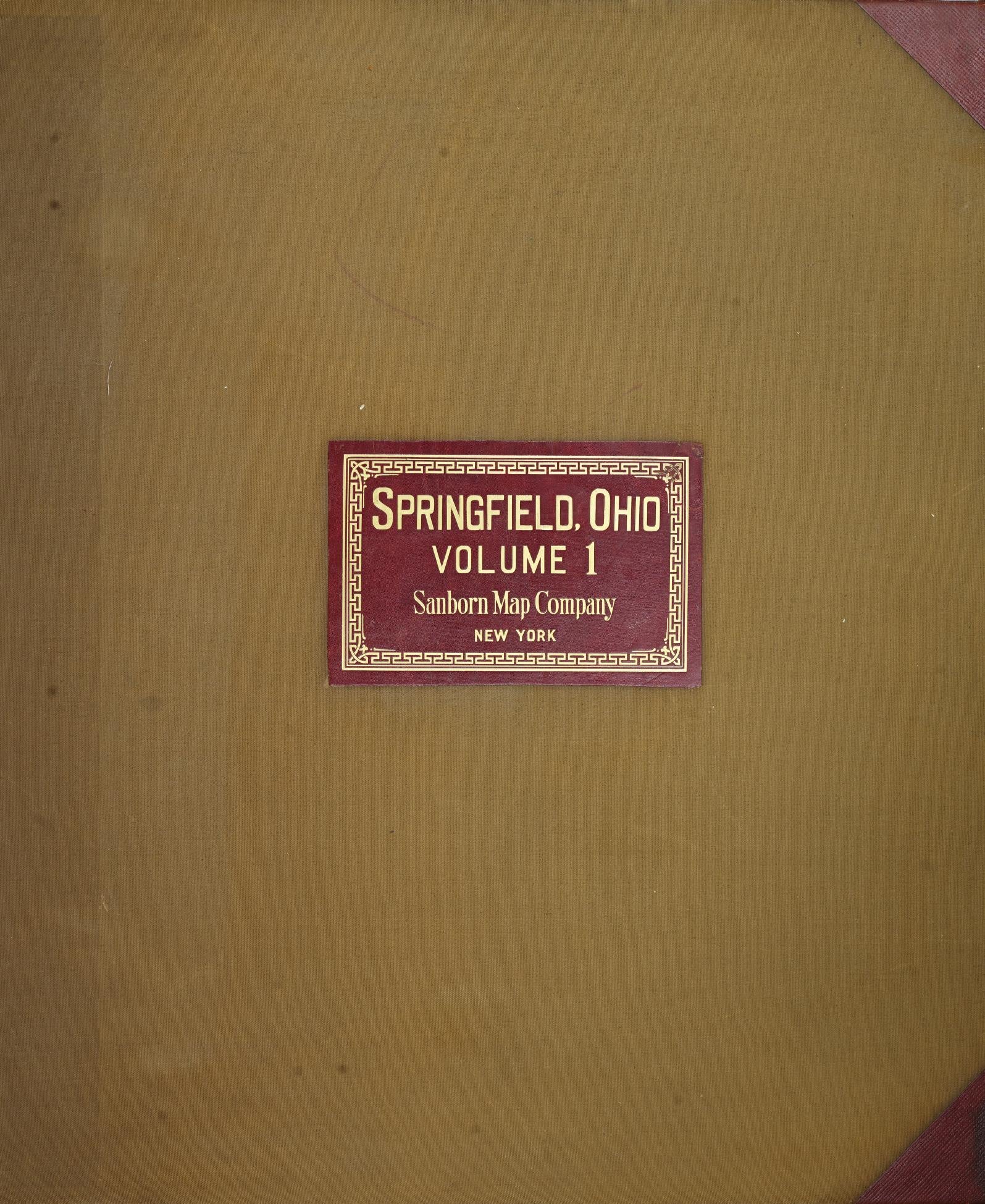 Sanborn Fire Insurance Map from Springfield, Clark County, Ohio (1950), Sheet #0001 - Complete Map Set gallery image, historic Sanborn map, vintage wall art, Ohio Ohio