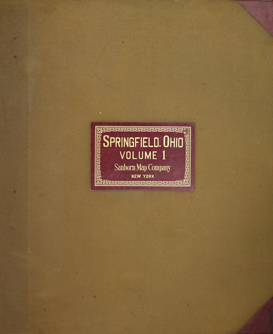Sanborn Fire Insurance Map from Springfield, Clark County, Ohio (1950), Sheet #0001 - Complete Map Set gallery image, historic Sanborn map, vintage wall art, Ohio Ohio