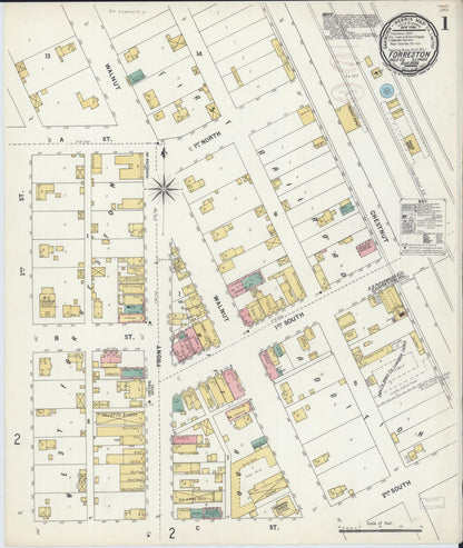 Sanborn Fire Insurance Map from Forreston, Ogle County, Illinois (1899), Sheet #0001 - Historic Sanborn Fire Insurance Map Print, vintage old map wall art, antique decor, genealogy gift, Illinois Illinois map