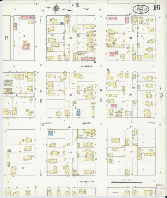 Sanborn Fire Insurance Map from La Salle, La Salle County, Illinois (1911), Sheet #0016 - Historic Sanborn Fire Insurance Map Print, vintage old map wall art, antique decor, genealogy gift, Illinois Illinois map