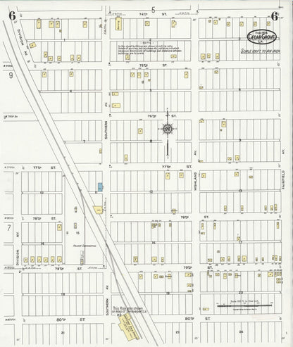Sanborn Fire Insurance Map from Cedar Grove, Caddo Parish, Louisiana (1924), Sheet #0006 - Complete Map Set gallery image, historic Sanborn map, vintage wall art, Louisiana Louisiana
