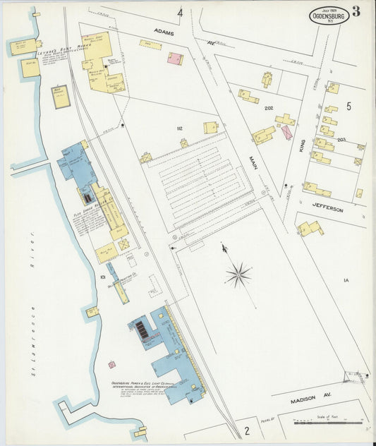 Sanborn Fire Insurance Map from Ogdensburg, St. Lawrence County, New York (1909), Sheet #0003