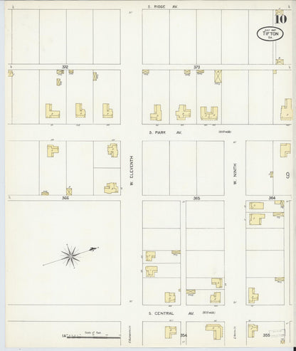 Sanborn Fire Insurance Map from Tifton, Tift County, Georgia (1907), Sheet #0010 - Complete Map Set gallery image, historic Sanborn map, vintage wall art, Georgia Georgia
