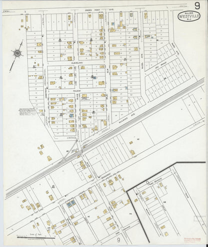 Sanborn Fire Insurance Map from Westville, Gloucester County, New Jersey (1919), Sheet #0009 - Complete Map Set gallery image, historic Sanborn map, vintage wall art, New Jersey New Jersey