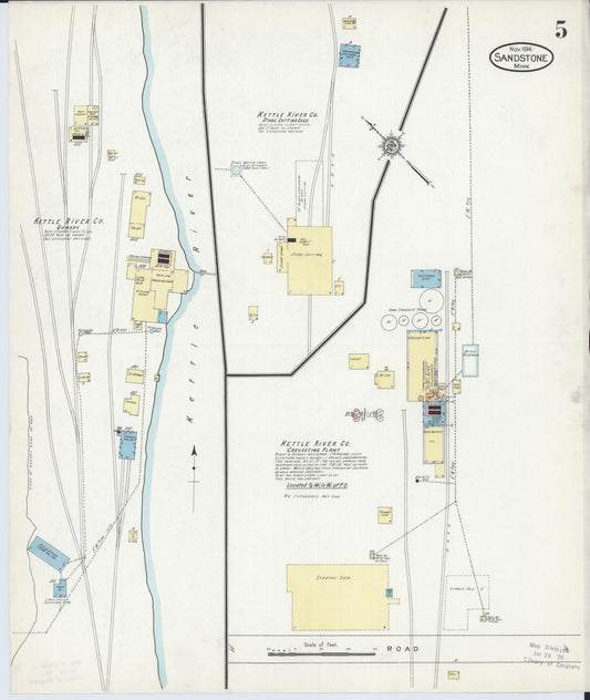 Sanborn Fire Insurance Map from Sandstone, Pine County, Minnesota (1914), Sheet #0005 - Historic Sanborn Fire Insurance Map Print, vintage old map wall art, antique decor, genealogy gift, Minnesota Minnesota map
