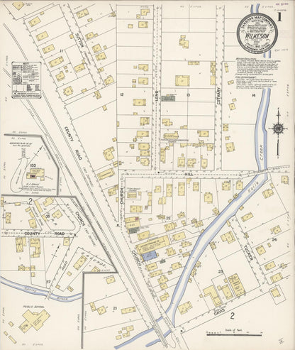 Sanborn Fire Insurance Map from Wilkeson, Pierce County, Washington (1910), Sheet #0001 - Complete Map Set gallery image, historic Sanborn map, vintage wall art, Washington Washington