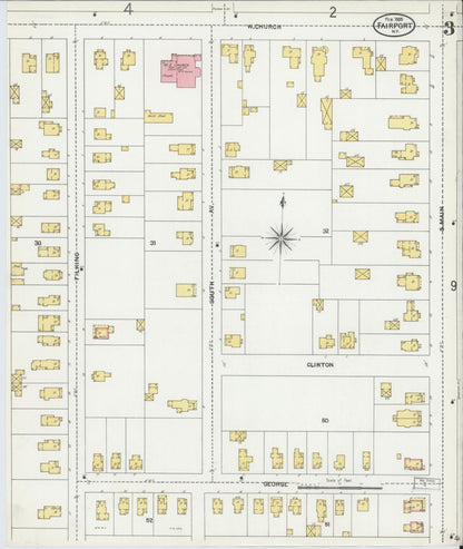 Sanborn Fire Insurance Map from Fairport, Monroe County, New York (1905), Sheet #0003 - Historic Sanborn Fire Insurance Map Print, vintage old map wall art, antique decor, genealogy gift, New York New York map