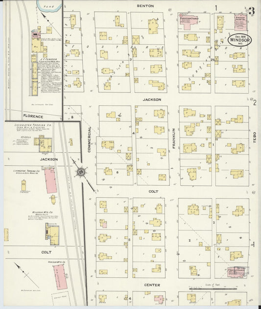 Sanborn Fire Insurance Map from Windsor, Henry County, Missouri (1909), Sheet #0003 - Historic Sanborn Fire Insurance Map Print, vintage old map wall art, antique decor, genealogy gift, Missouri Missouri map
