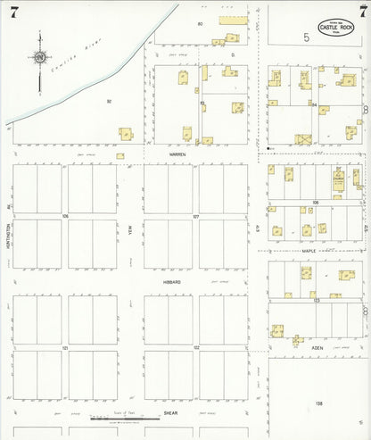 Sanborn Fire Insurance Map from Castle Rock, Cowlitz County, Washington (1928), Sheet #0007 - Complete Map Set gallery image, historic Sanborn map, vintage wall art, Washington Washington