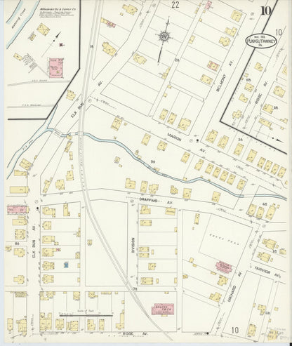 Sanborn Fire Insurance Map from Punxsutawney, Jefferson County, Pennsylvania (1912), Sheet #0010 - Historic Sanborn Fire Insurance Map Print, vintage old map wall art, antique decor, genealogy gift, Pennsylvania Pennsylvania map