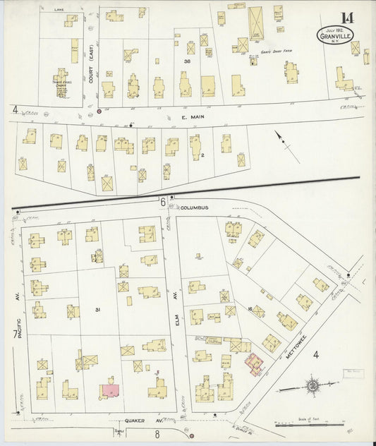 Sanborn Fire Insurance Map from Granville, Washington County, New York (1912), Sheet #0014 - Historic Sanborn Fire Insurance Map Print, vintage old map wall art, antique decor, genealogy gift, New York New York map
