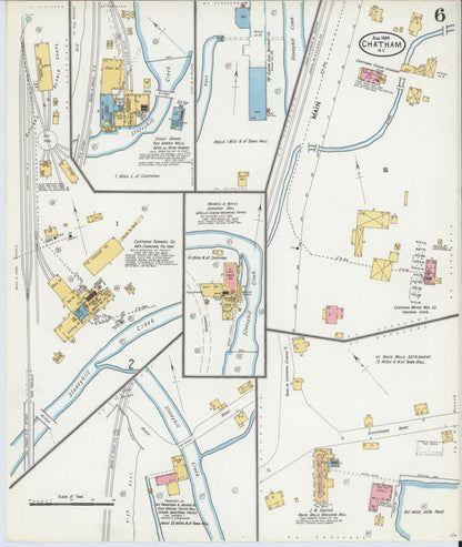 Sanborn Fire Insurance Map from Chatham, Columbia County, New York (1904), Sheet #0006 - Complete Map Set gallery image, historic Sanborn map, vintage wall art, New York New York