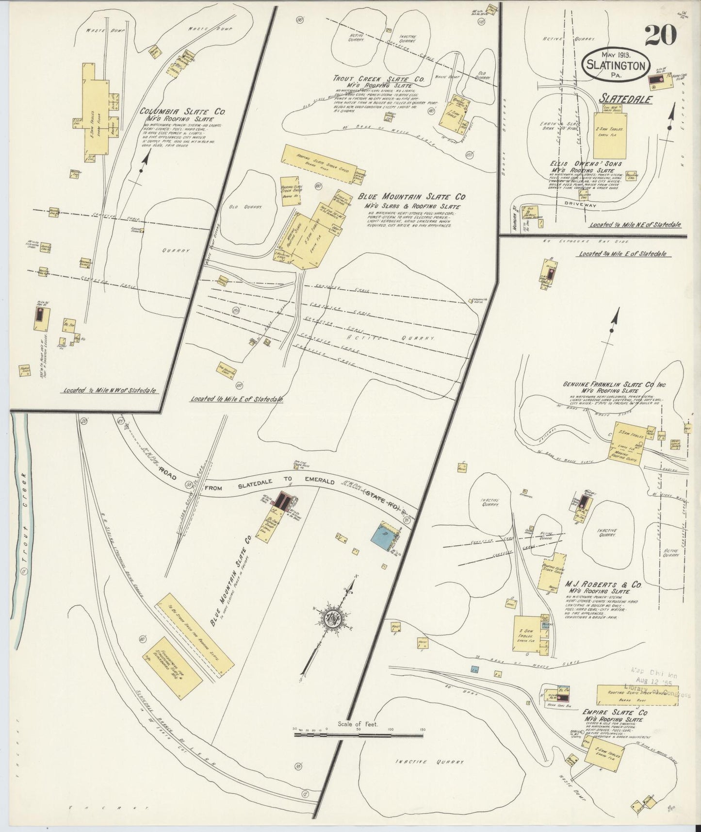 Sanborn Fire Insurance Map from Slatington, Lehigh County, Pennsylvania (1913), Sheet #0020 - Complete Map Set gallery image, historic Sanborn map, vintage wall art, Pennsylvania Pennsylvania