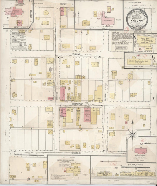 Sanborn Fire Insurance Map from Colton, Whitman County, Washington (1930), Sheet #0001 - Historic Sanborn Fire Insurance Map Print, vintage old map wall art, antique decor, genealogy gift, Washington Washington map
