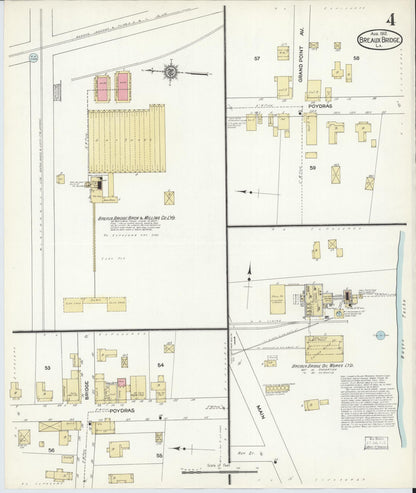 Sanborn Fire Insurance Map from Breaux Bridge, Saint Martin Parish, Louisiana (1912), Sheet #0004 - Complete Map Set gallery image, historic Sanborn map, vintage wall art, Louisiana Louisiana