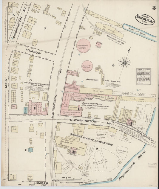 Sanborn Fire Insurance Map from Bridgeport, Fairfield County, Connecticut (1884), Sheet #0003