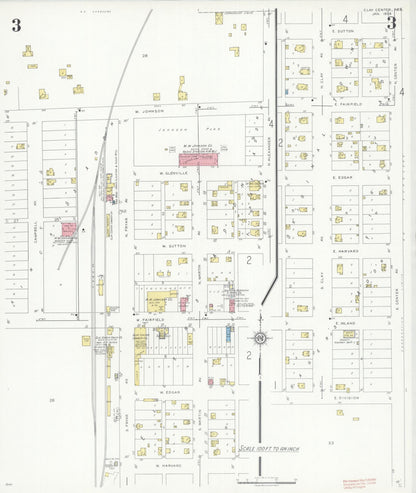 Sanborn Fire Insurance Map from Clay Center, Clay County, Nebraska (1936), Sheet #0003 - Complete Map Set gallery image, historic Sanborn map, vintage wall art, Nebraska Nebraska
