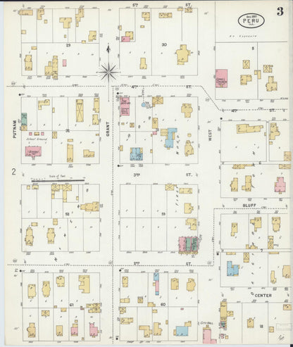 Sanborn Fire Insurance Map from Peru, La Salle County, Illinois (1897), Sheet #0003 - Complete Map Set gallery image, historic Sanborn map, vintage wall art, Illinois Illinois