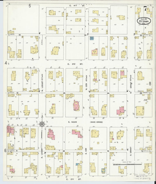 Sanborn Fire Insurance Map from Ottawa, Putnam County, Ohio (1911), Sheet #0007 - Historic Sanborn Fire Insurance Map Print, vintage old map wall art, antique decor, genealogy gift, Ohio Ohio map