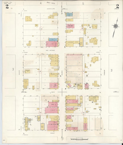 Sanborn Fire Insurance Map from Runge, Karnes County, Texas (1944), Sheet #0002 - Complete Map Set gallery image, historic Sanborn map, vintage wall art, Texas Texas