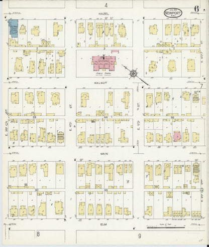Sanborn Fire Insurance Map from Newport, Jackson County, Arkansas (1914), Sheet #0006 - Complete Map Set gallery image, historic Sanborn map, vintage wall art, Arkansas Arkansas