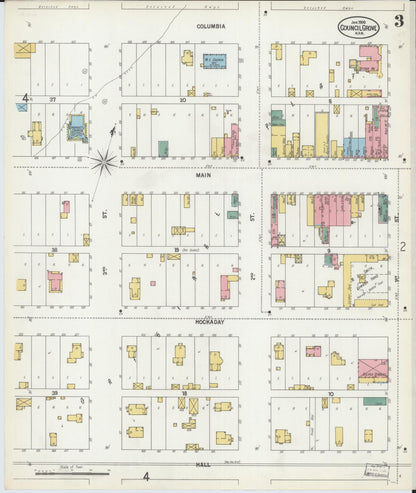 Sanborn Fire Insurance Map from Council Grove, Morris County, Kansas (1900), Sheet #0003 - Complete Map Set gallery image, historic Sanborn map, vintage wall art, Kansas Kansas