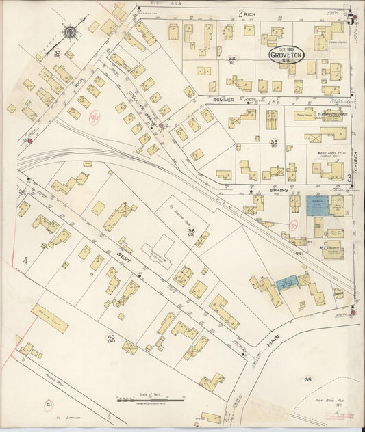 Sanborn Fire Insurance Map from Groveton, Coos County, New Hampshire (1939), Sheet #0005 - Historic Sanborn Fire Insurance Map Print, vintage old map wall art, antique decor, genealogy gift, New Hampshire New Hampshire map