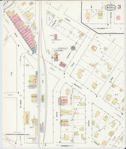 Sanborn Fire Insurance Map from Warren, Jo Daviess County, Illinois (1912), Sheet #0003 - Historic Sanborn Fire Insurance Map Print, vintage old map wall art, antique decor, genealogy gift, Illinois Illinois map