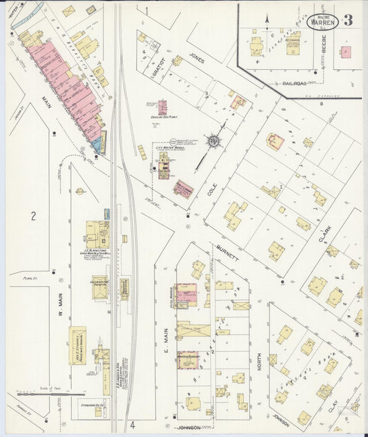 Sanborn Fire Insurance Map from Warren, Jo Daviess County, Illinois (1912), Sheet #0003 - Historic Sanborn Fire Insurance Map Print, vintage old map wall art, antique decor, genealogy gift, Illinois Illinois map