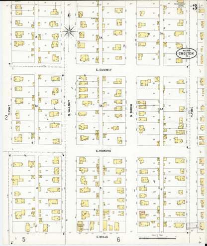Sanborn Fire Insurance Map from Creston, Union County, Iowa (1899), Sheet #0003 - Historic Sanborn Fire Insurance Map Print