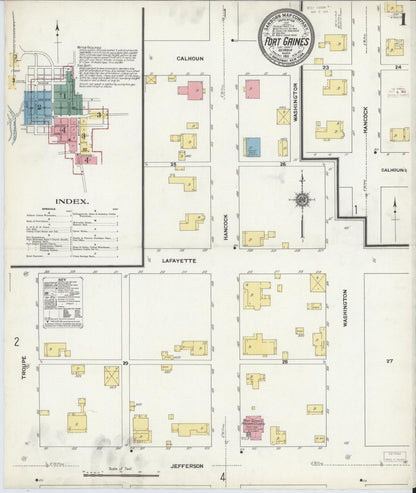 Sanborn Fire Insurance Map from Fort Gaines, Clay County, Georgia (1911), Sheet #0001 - Complete Map Set gallery image, historic Sanborn map, vintage wall art, Georgia Georgia