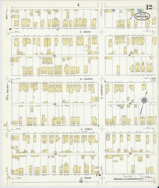 Sanborn Fire Insurance Map from Nanticoke, Luzerne County, Pennsylvania (1912), Sheet #0012 - Historic Sanborn Fire Insurance Map Print, vintage old map wall art, antique decor, genealogy gift, Pennsylvania Pennsylvania map