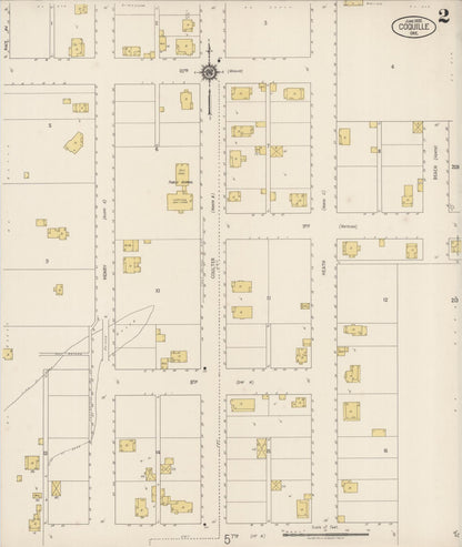 Sanborn Fire Insurance Map from Coquille, Coos County, Oregon (1920), Sheet #0002 - Complete Map Set gallery image, historic Sanborn map, vintage wall art, Oregon Oregon