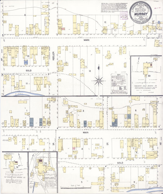 Sanborn Fire Insurance Map from Murray, Shoshone County, Idaho. (1908) – Historic Sanborn Fire Insurance Map Print