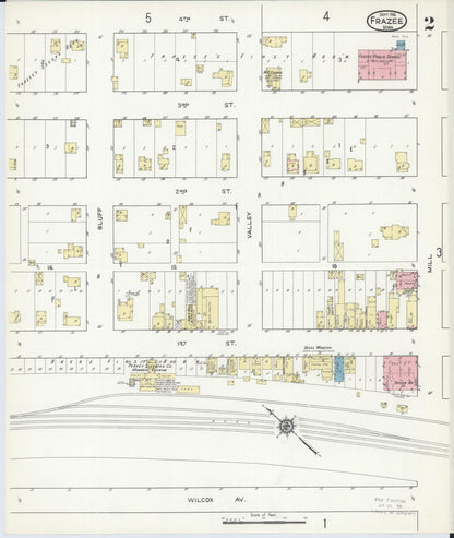 Sanborn Fire Insurance Map from Frazee, Becker County, Minnesota (1914), Sheet #0002 - Complete Map Set gallery image, historic Sanborn map, vintage wall art, Minnesota Minnesota